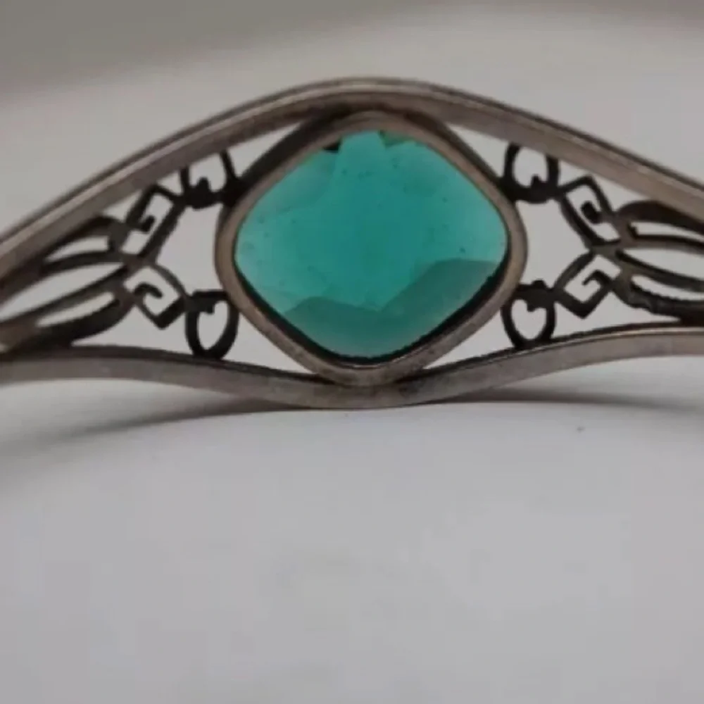 1920’s Art Deco sterling silver bangle bracelet
